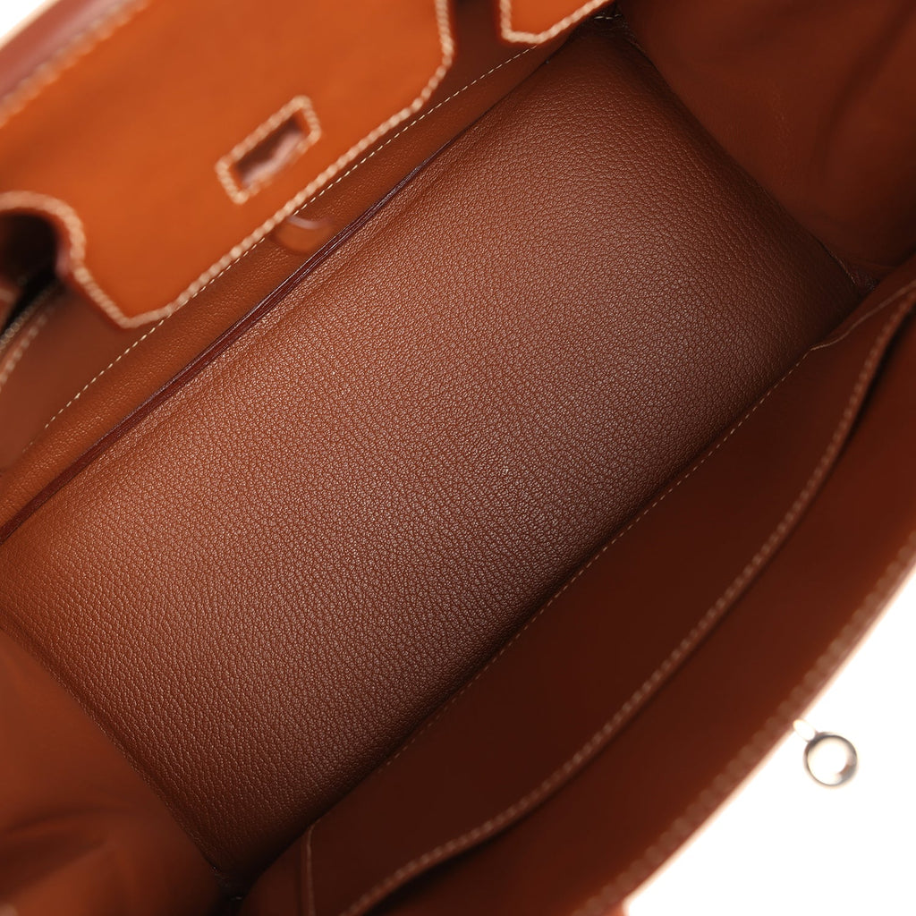 Vintage Hermes Birkin 30 Fauve Barenia Palladium Hardware