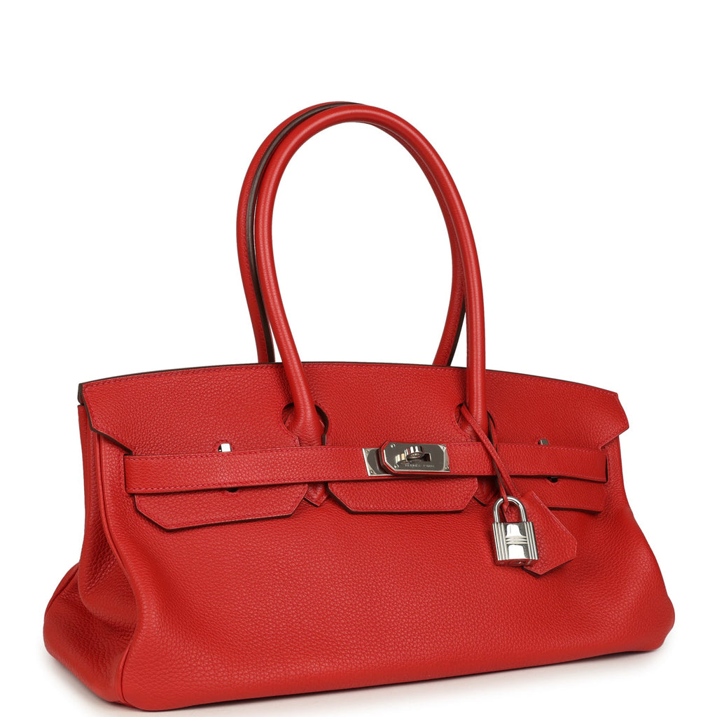 Vintage Hermes Shoulder Birkin 42 JPG Capucine Togo Palladium Hardware