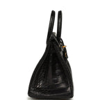 Hermes Birkin 25 Black Matte Alligator Gold Hardware