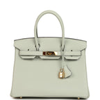 Hermes Birkin 30 Gris Neve Togo Gold Hardware
