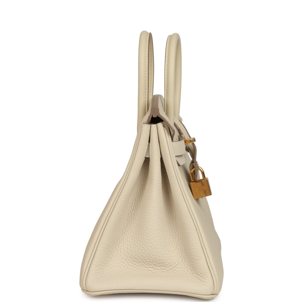 Hermes Birkin 25 Craie Togo Gold Hardware