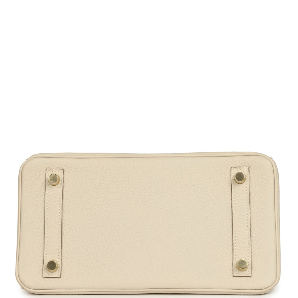 Hermes Birkin 25 Craie Togo Gold Hardware
