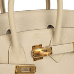 Hermes Birkin 25 Craie Togo Gold Hardware