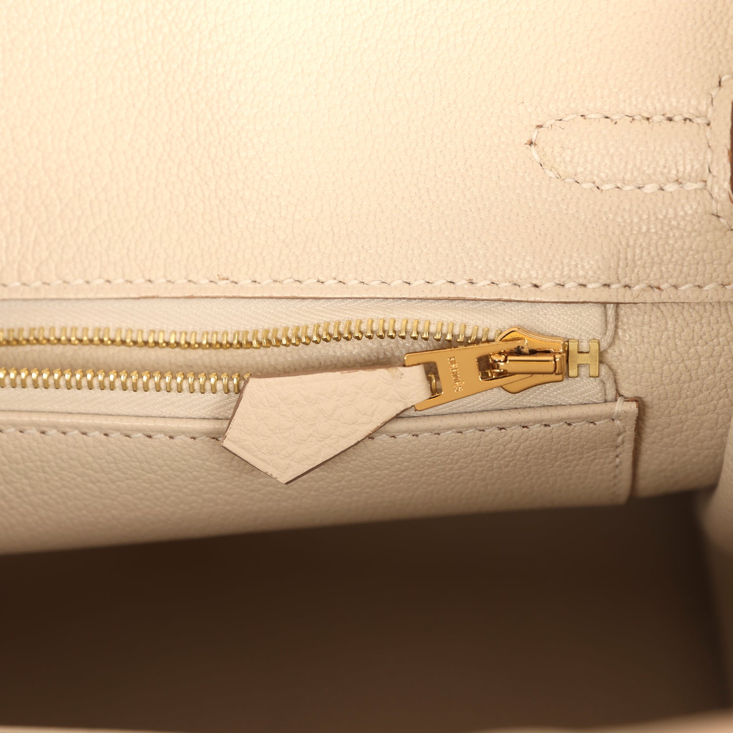 Hermes Birkin 25 Craie Togo Gold Hardware