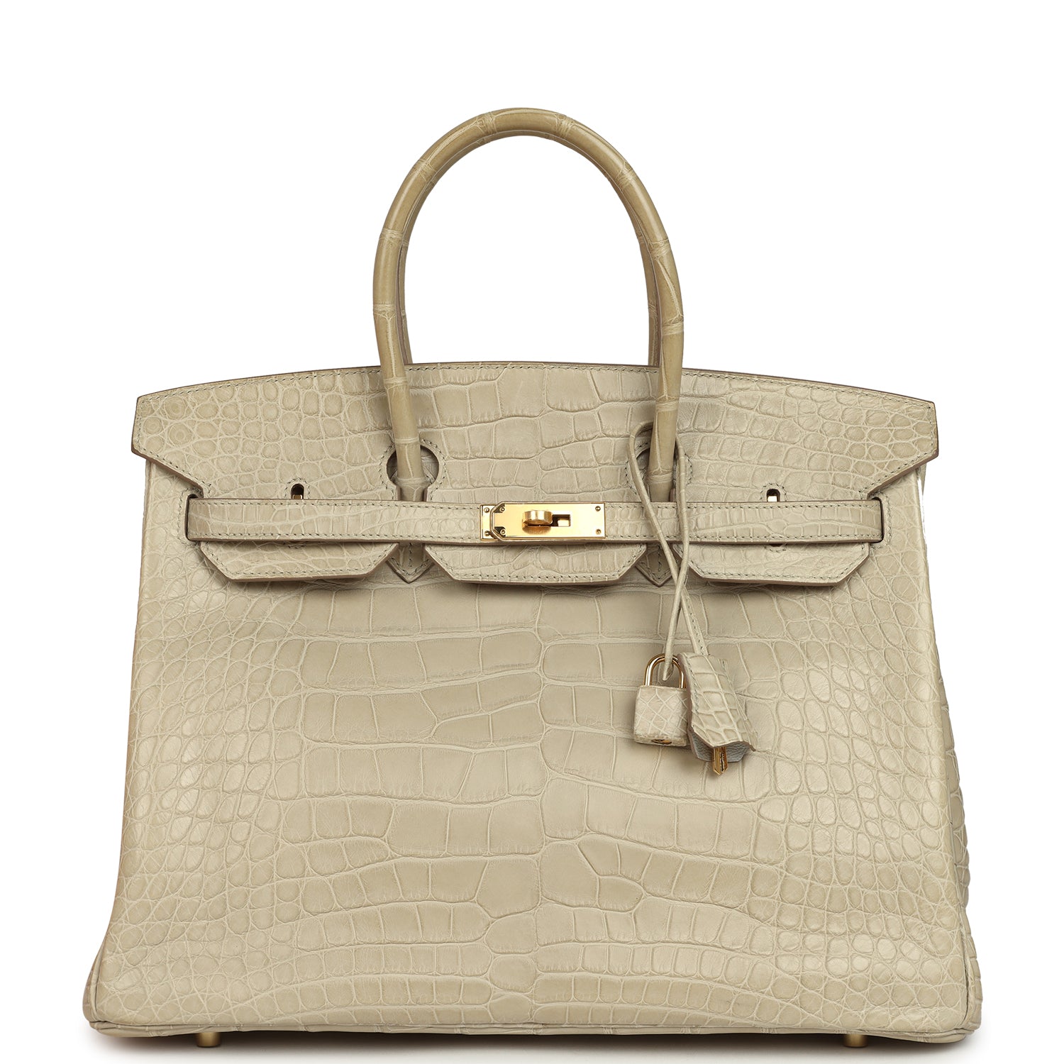 Hermes Birkin 35 Beton Matte Alligator Gold Hardware