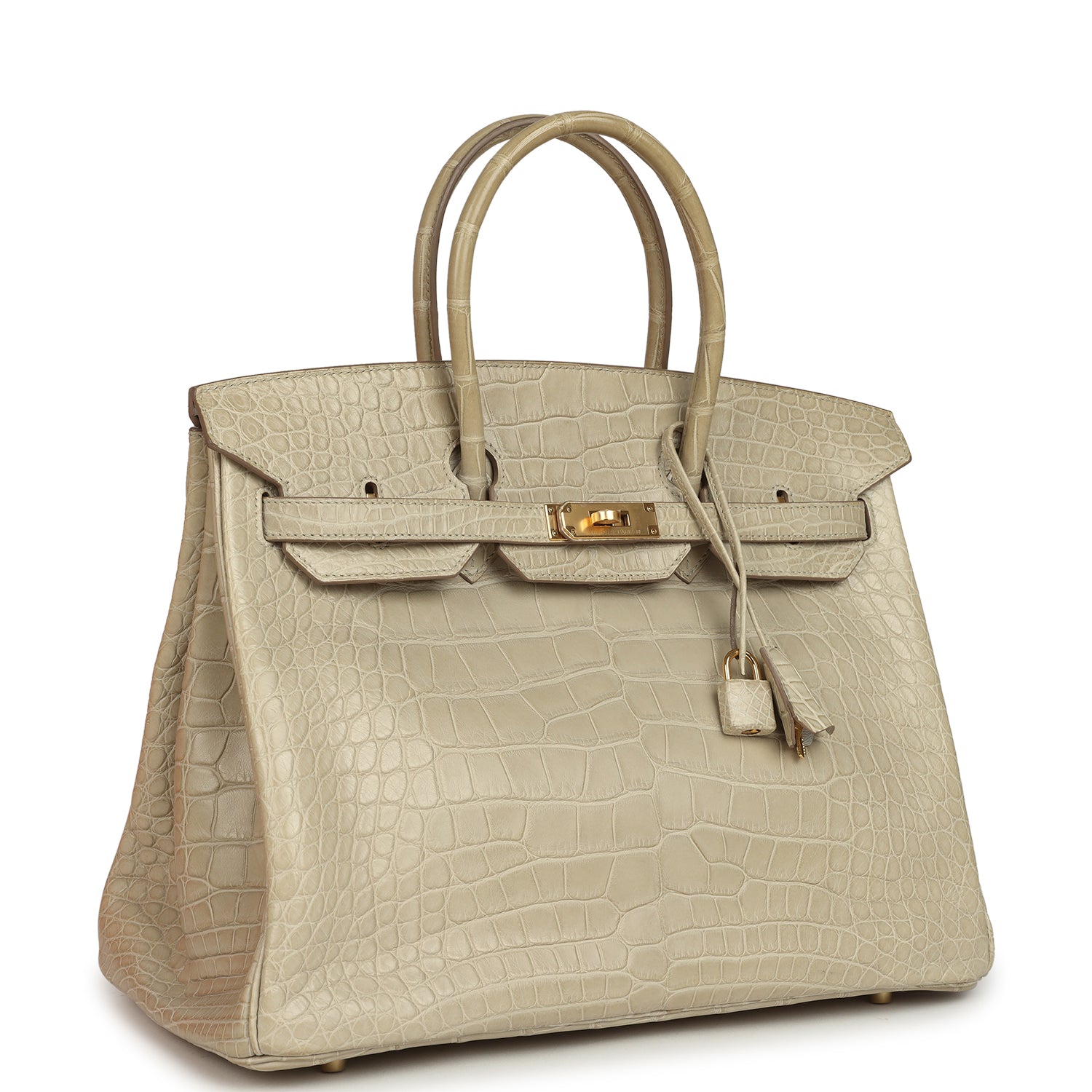 Hermes Birkin 35 Beton Matte Alligator Gold Hardware