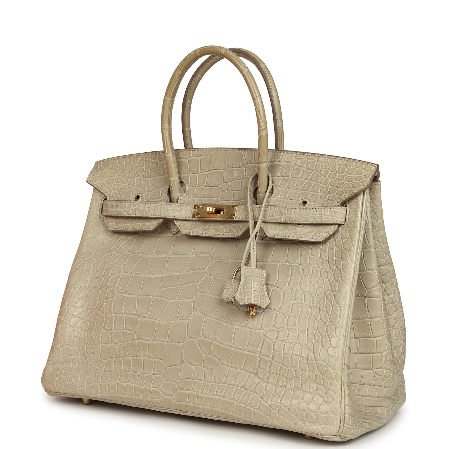 Hermes Birkin 35 Beton Matte Alligator Gold Hardware