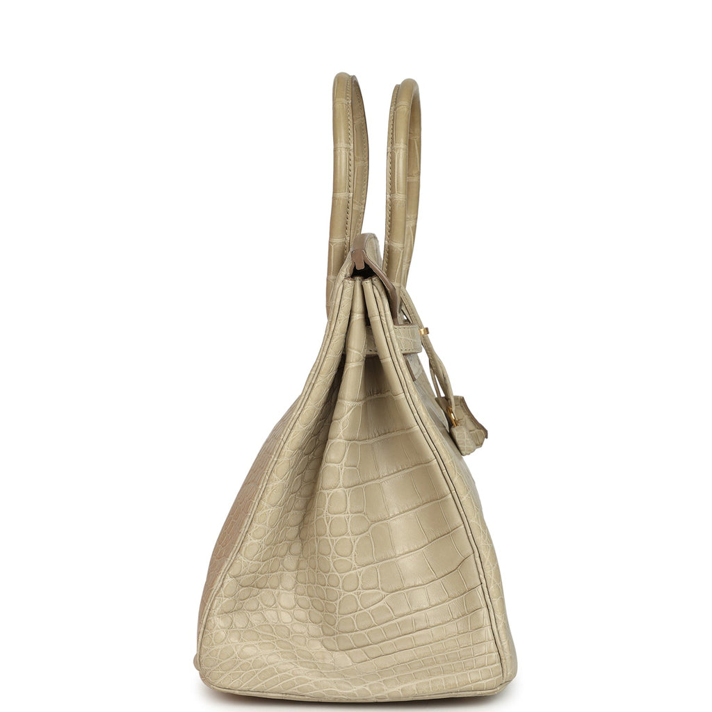 Hermes Birkin 35 Beton Matte Alligator Gold Hardware
