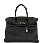 Hermes Birkin 30 Black Epsom Palladium Hardware