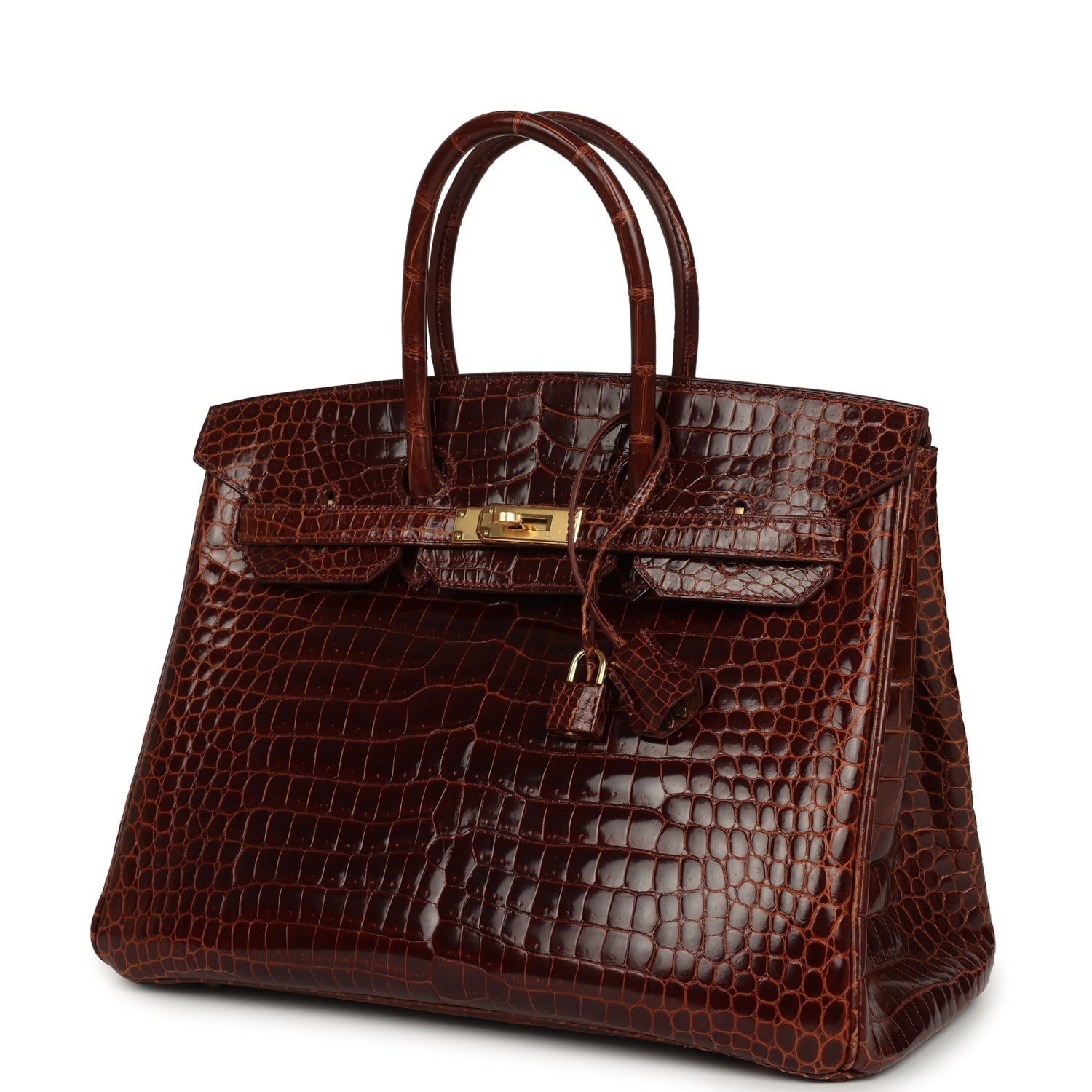 Hermes Birkin 35 Miel Shiny Porosus Crocodile Gold Hardware