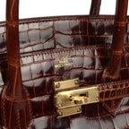 Hermes Birkin 35 Miel Shiny Porosus Crocodile Gold Hardware