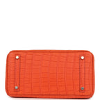 Hermes Birkin 30 Orange Poppy Matte Alligator Palladium Hardware