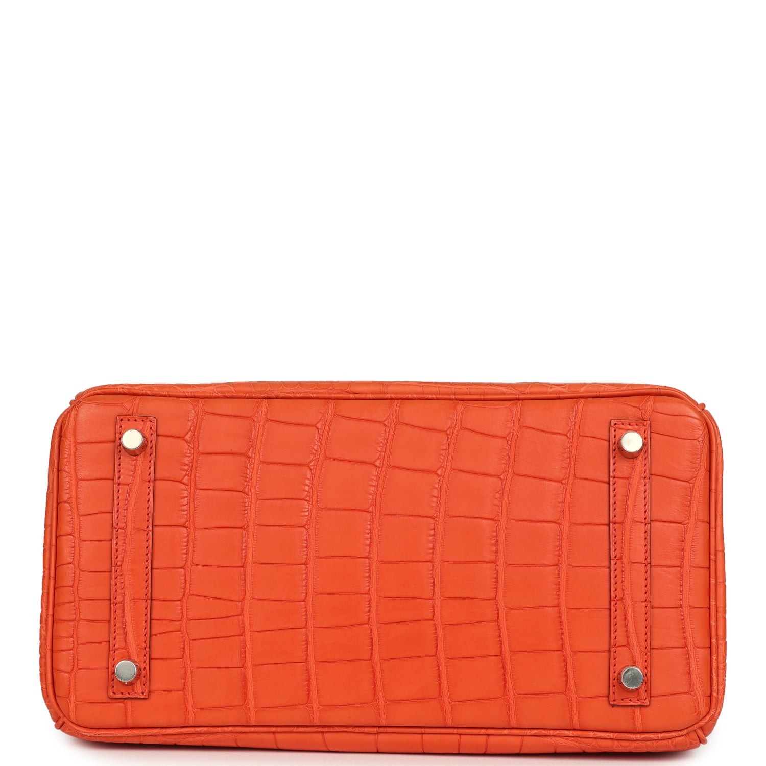 Hermes Birkin 30 Orange Poppy Matte Alligator Palladium Hardware