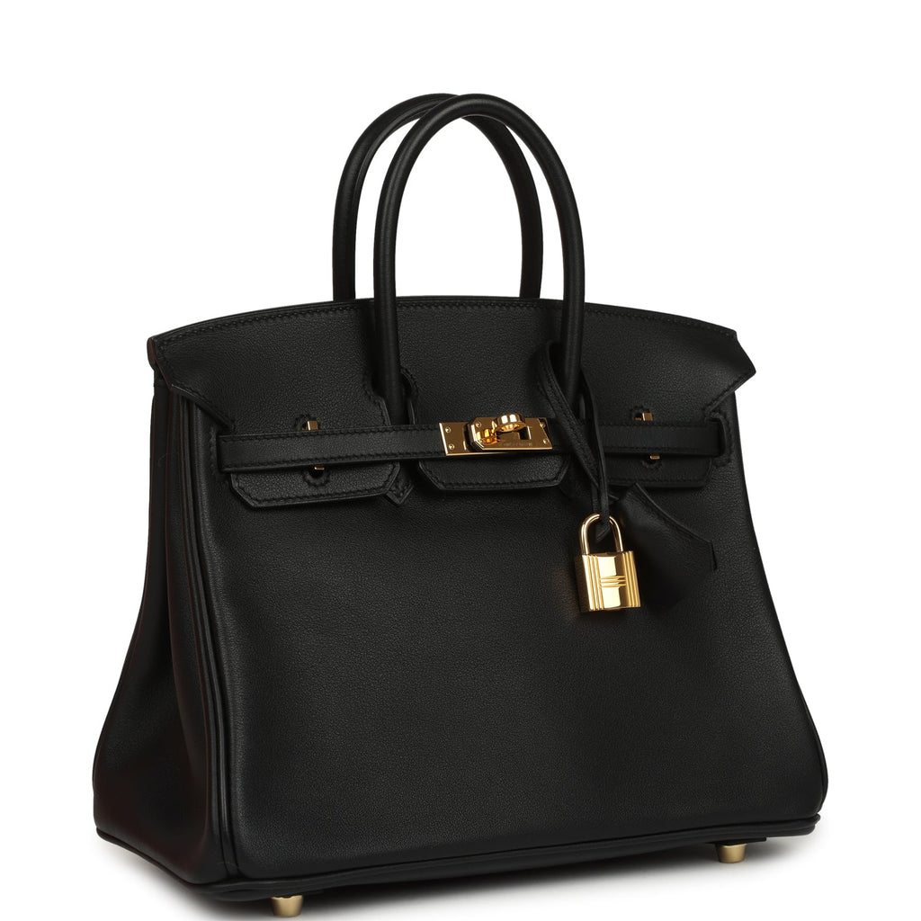 Hermes Birkin 25 Black Swift Gold Hardware
