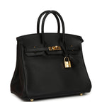 Hermes Birkin 25 Black Swift Gold Hardware