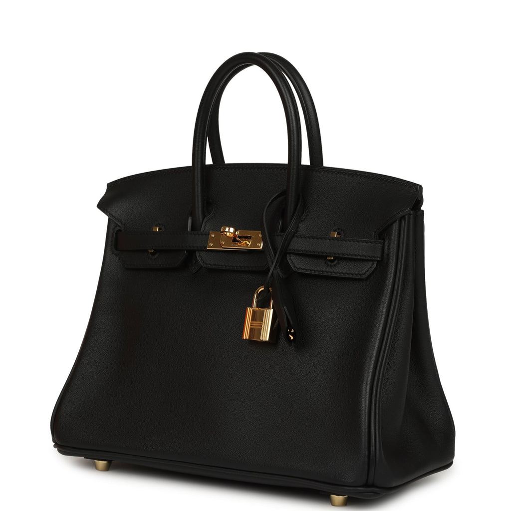 Hermes Birkin 25 Black Swift Gold Hardware