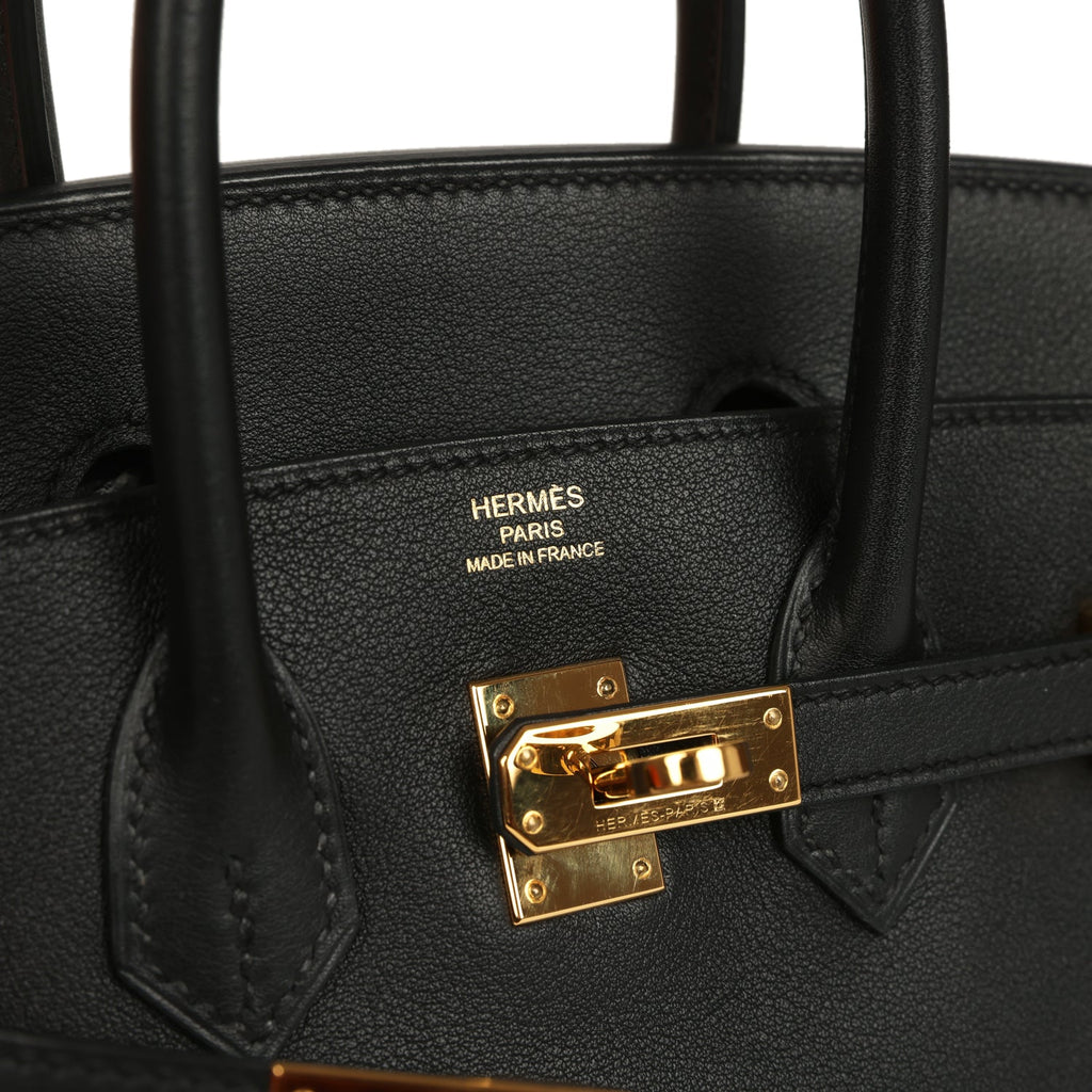Hermes Birkin 25 Black Swift Gold Hardware