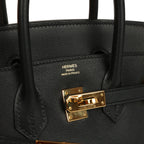 Hermes Birkin 25 Black Swift Gold Hardware
