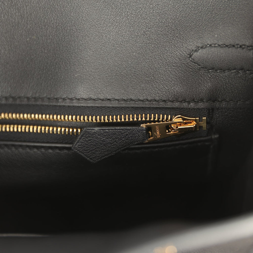 Hermes Birkin 25 Black Swift Gold Hardware