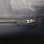 Hermes Birkin 35 Bleu Abysse Shiny Porosus Crocodile Palladium Hardware