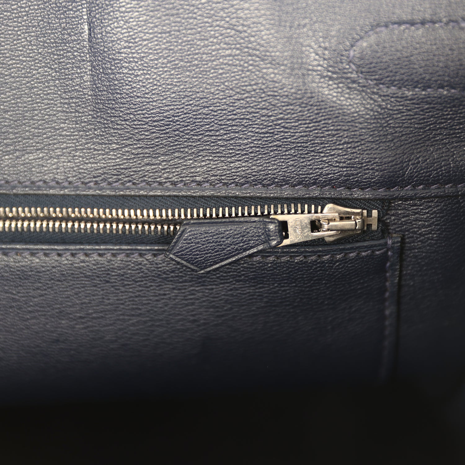 Hermes Birkin 35 Bleu Abysse Shiny Porosus Crocodile Palladium Hardware