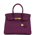 Hermes Birkin 30 Anemone Togo Gold Hardware