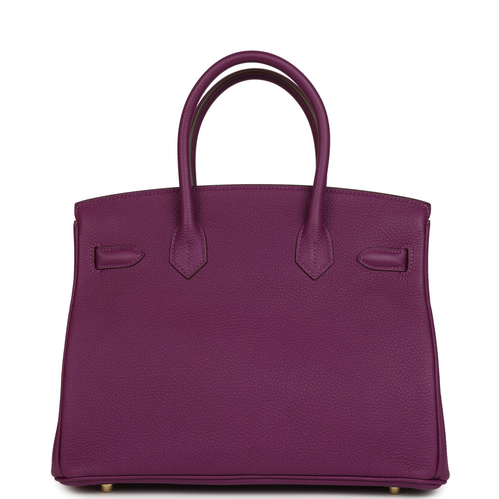 Hermes Birkin 30 Anemone Togo Gold Hardware