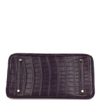 Hermes Birkin 35 Amethyst Matte Alligator Gold Hardware