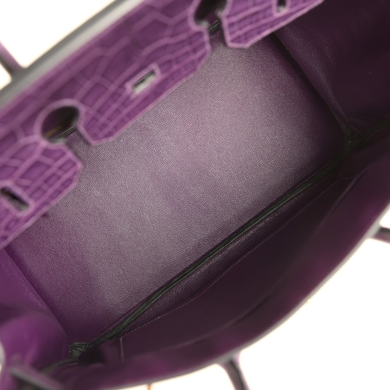 Hermes Birkin 35 Amethyst Matte Alligator Gold Hardware