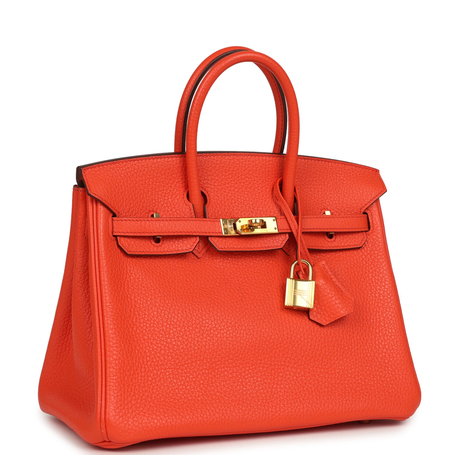 Hermes Birkin 25 Orange Poppy Togo Gold Hardware