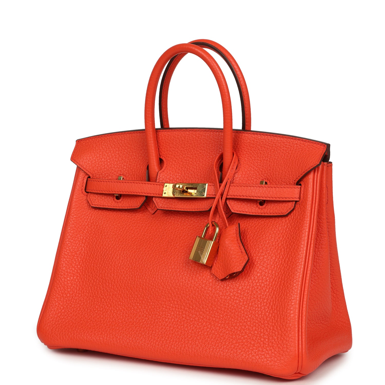 Hermes Birkin 25 Orange Poppy Togo Gold Hardware
