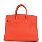 Hermes Birkin 25 Orange Poppy Togo Gold Hardware