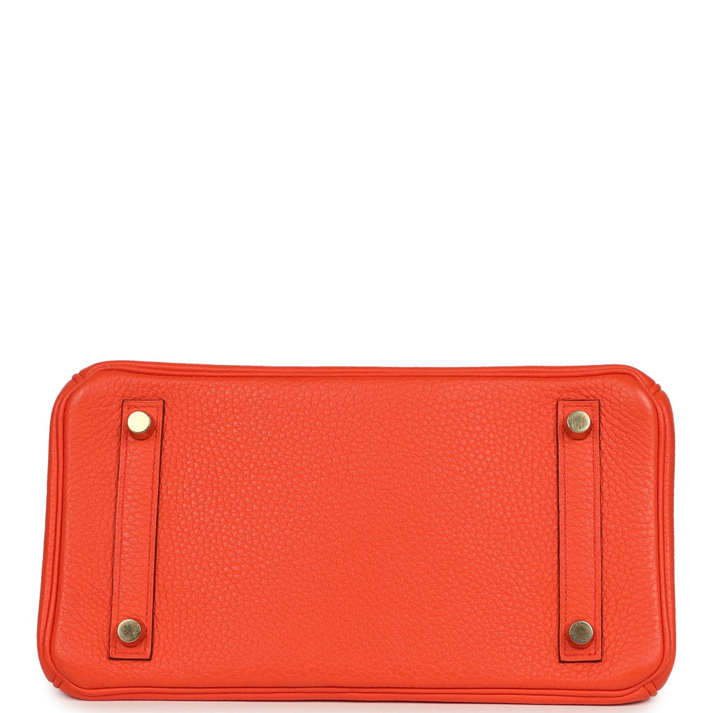 Hermes Birkin 25 Orange Poppy Togo Gold Hardware