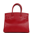Hermes Birkin 30 Rouge Vif Tadelakt Gold Hardware