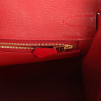 Hermes Birkin 30 Rouge Vif Tadelakt Gold Hardware
