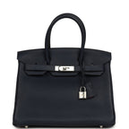 Hermes Birkin 30 Bleu Nuit Verso Togo Palladium Hardware