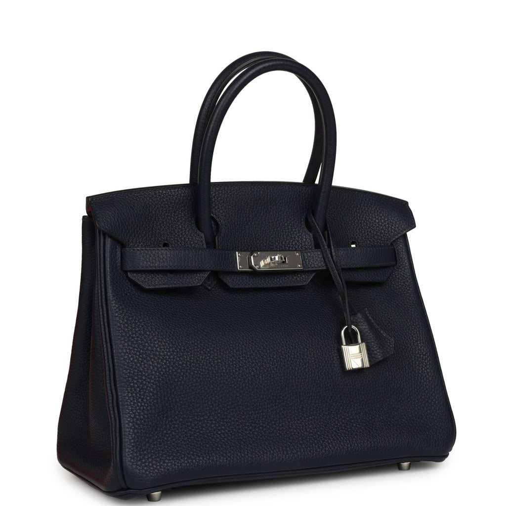 Hermes Birkin 30 Bleu Nuit Verso Togo Palladium Hardware