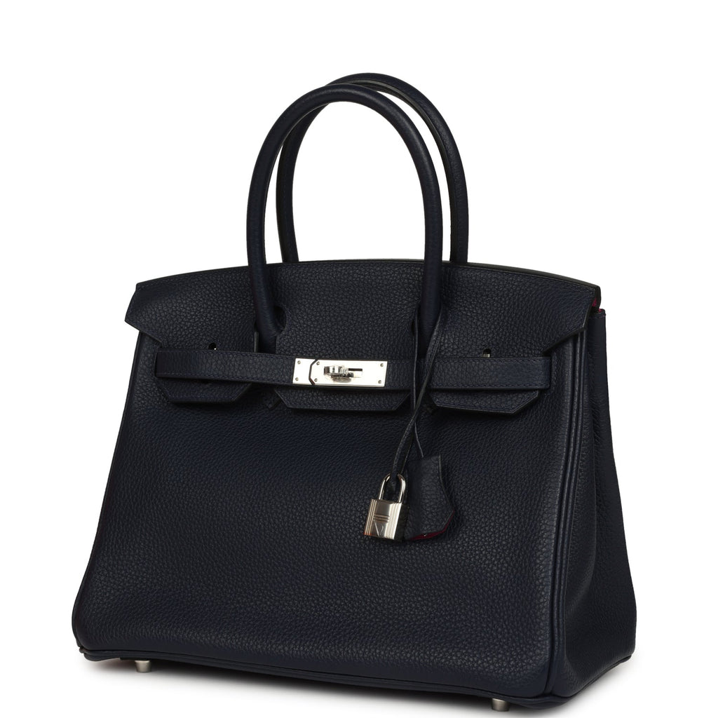 Hermes Birkin 30 Bleu Nuit Verso Togo Palladium Hardware