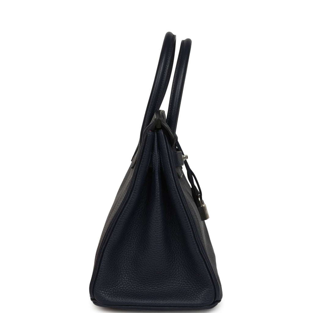 Hermes Birkin 30 Bleu Nuit Verso Togo Palladium Hardware