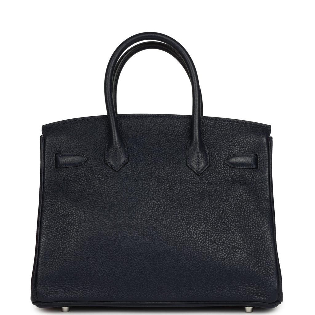 Hermes Birkin 30 Bleu Nuit Verso Togo Palladium Hardware