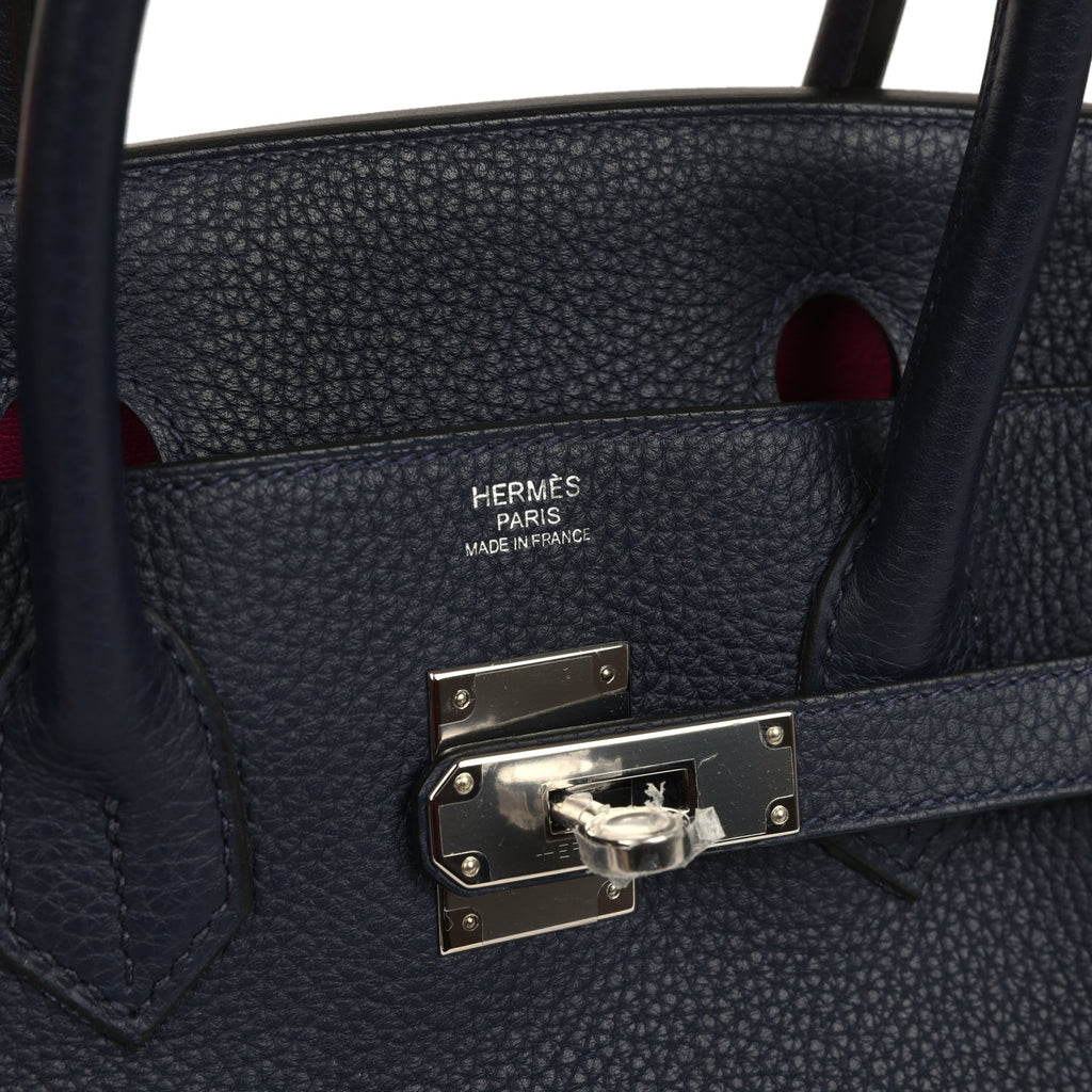 Hermes Birkin 30 Bleu Nuit Verso Togo Palladium Hardware