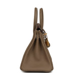 Hermes Birkin 25 Etoupe Togo Brushed Gold Hardware