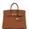 Hermes Birkin 25 Gold Togo Gold Hardware