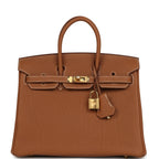 Hermes Birkin 25 Gold Togo Gold Hardware