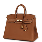 Hermes Birkin 25 Gold Togo Gold Hardware