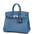 Hermes Birkin 25 Mykonos Ostrich Palladium Hardware