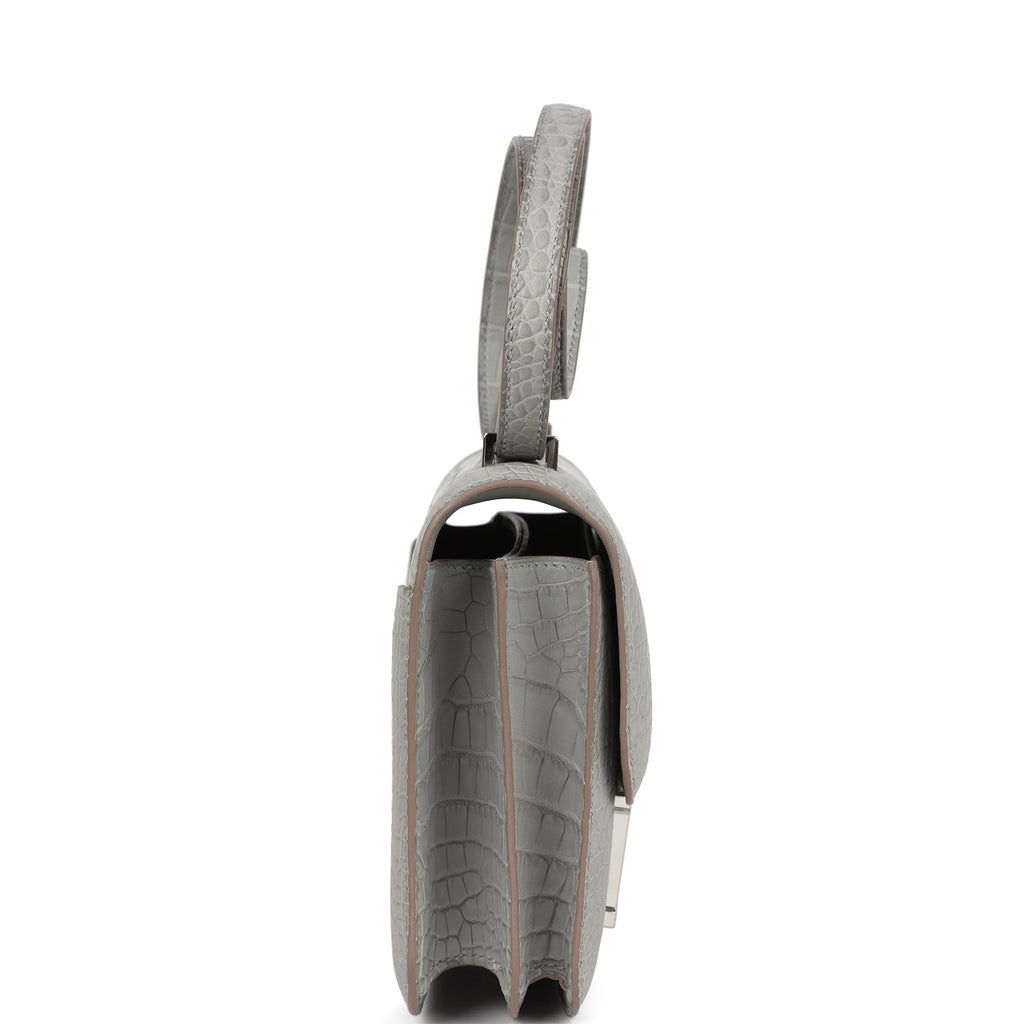 Hermes Constance 18 Gris Perle Matte Alligator Palladium Hardware