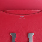 Hermes Constance 18 Rose Extreme Chevre Chamkila Palladium Hardware