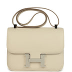Hermes Constance 1-24 Craie Epsom Palladium Hardware