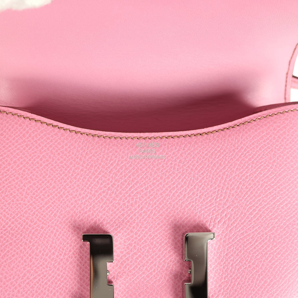 Hermes Micro Constance 14 Bubblegum Epsom Palladium Hardware